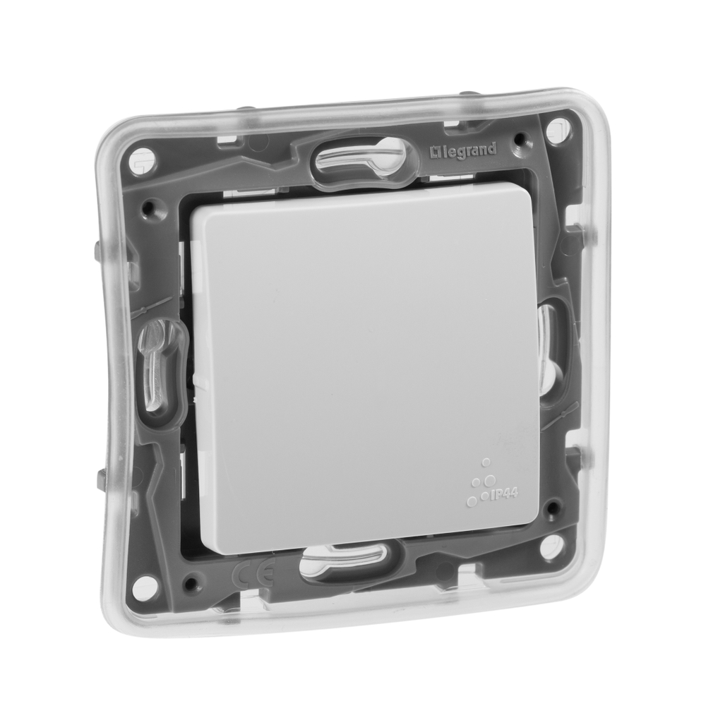 Переключатель 1-клавишный IP44 10А 250В белый ETIKA Legrand