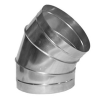 Отвод 45° нержавеющая сталь d=160 толщина металла 1.0