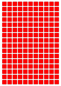 Виниловые наклейки для маркировки Policomprint М14, 10х10 мм. 176 шт.