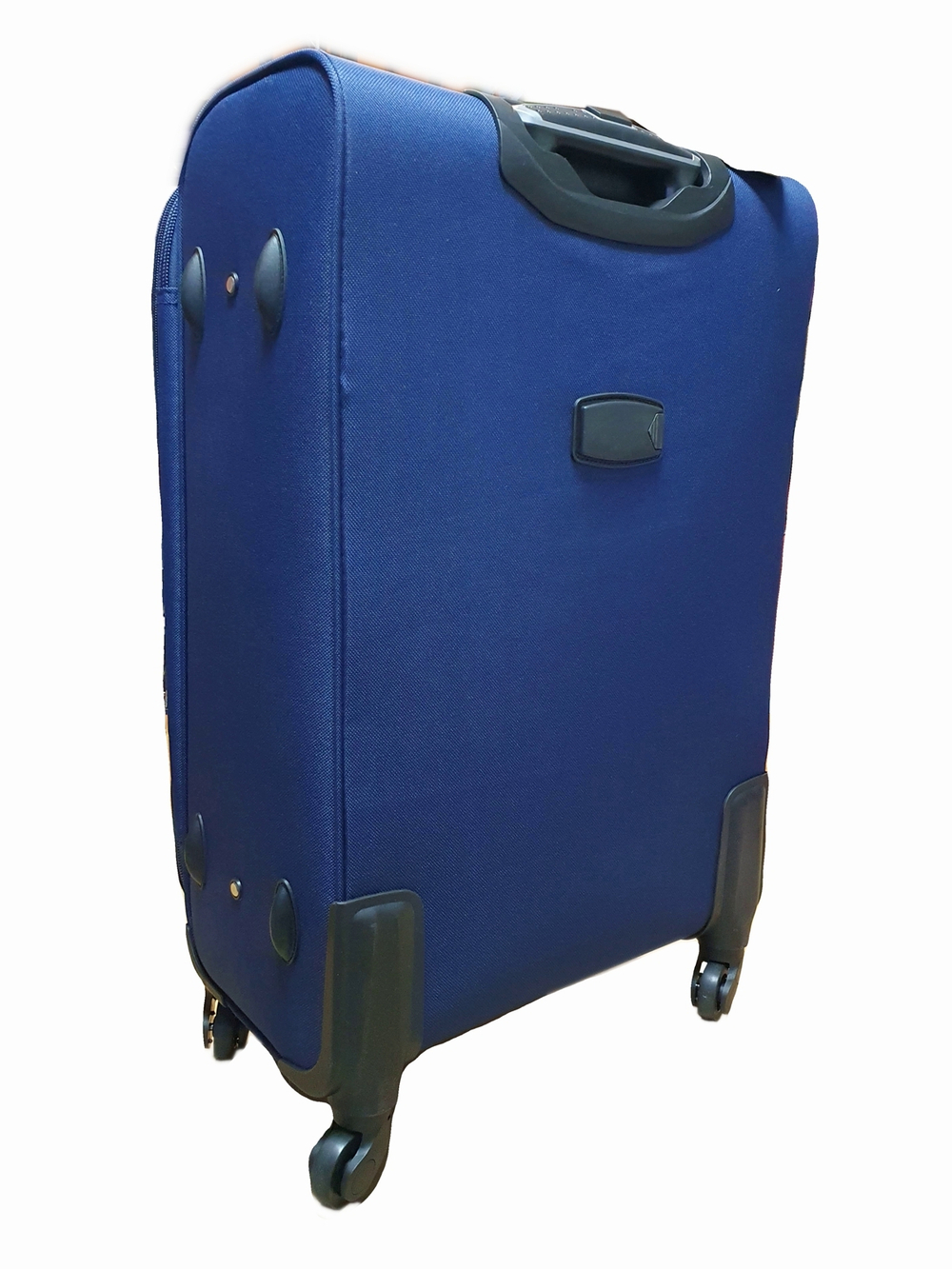 Чемодан на колесах тканевый L’case Barcelona размера XL (82х54х33 (+5) см), объем 138 литров, вес 4.5 кг, Синий