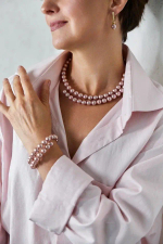 Чокер memory из жемчуга в оттенке розовый щербет