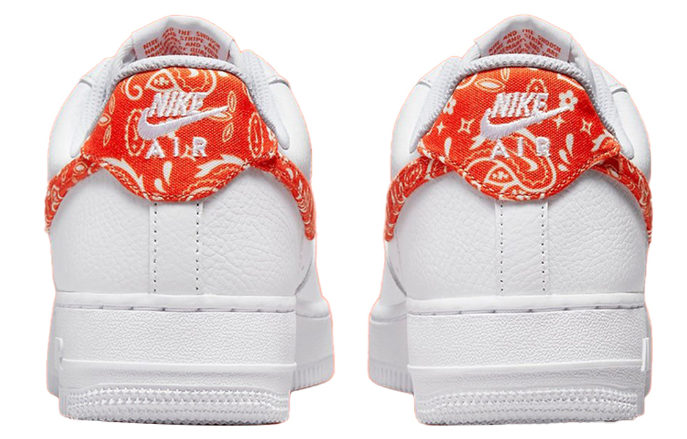 Кроссовки Nike Air Force 1 Low 07 Ess "Orange Paisley" (Женская размерная сетка)