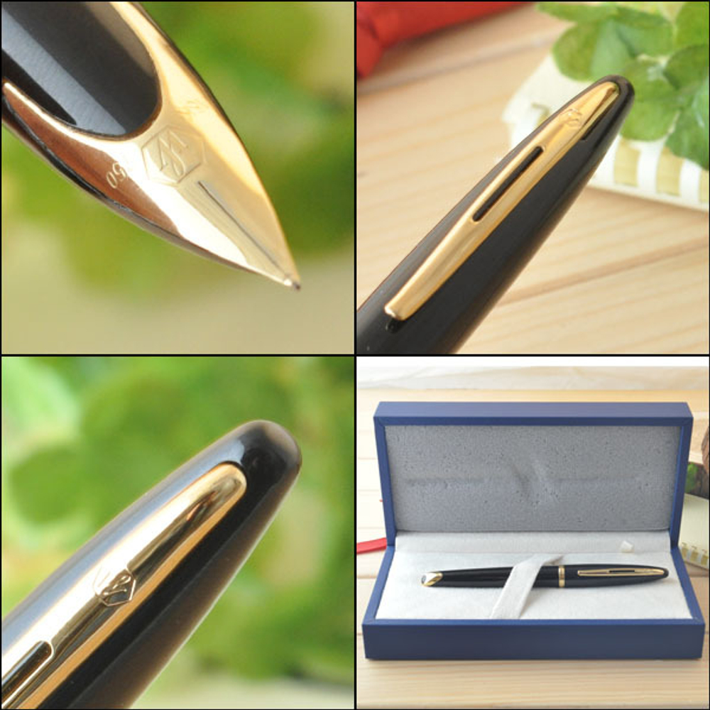 Перьевая ручка Waterman Carene, цвет: Black GT, перо: F