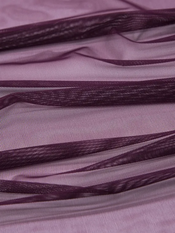 Сетка эластичная Lauma с эффектом голого тела, слива 076