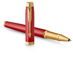 Ручка роллер Parker IM Premium T318  Red GT F черные чернила, в подарочной коробке