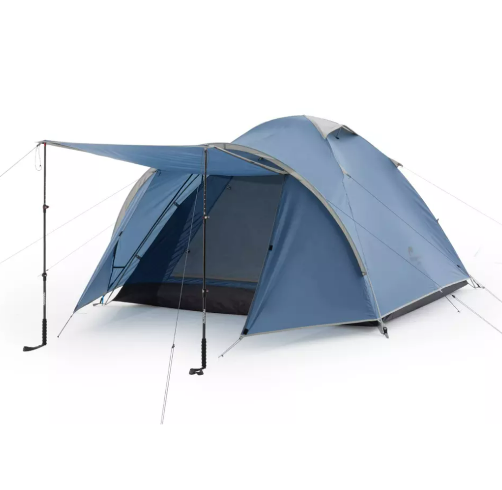 Палатка Naturehike P-PLUS 4-местная, алюминиевый каркас, синий