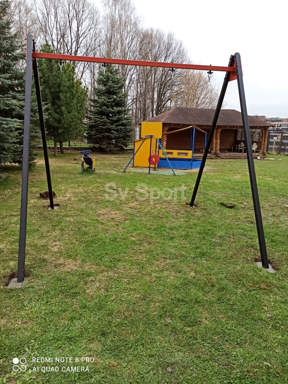 Монтаж уличных качелей Sv Sport