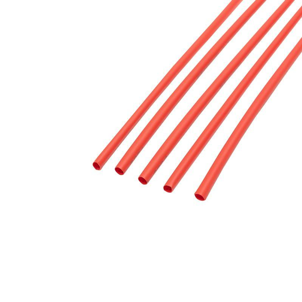 Трубка термоусадочная ТУТ нг 3.0/1.5 красн. 1м REXANT 20-3004