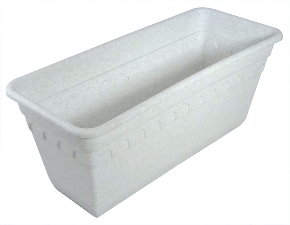 Ящик балконный 40 см Колывань для растений мрамор