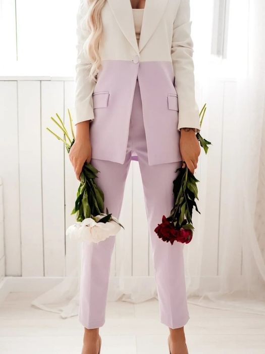 Брюки классические (фиолетовые)