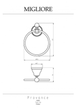 Кольцо для полотенец Migliore Provance 17626 бронза