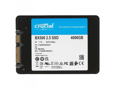SSD накопитель Crucial BX500 4ТБ, 2.5" SATA, SATA III, [CT4000BX500SSD1]