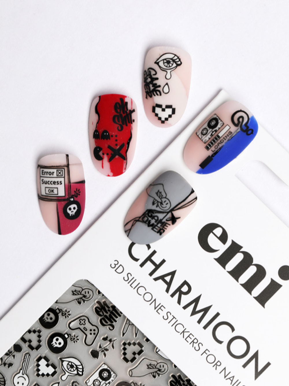 Charmicon 3D Silicone Stickers №188 Game Over