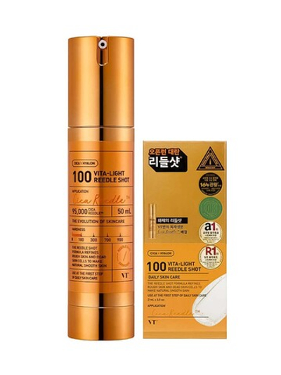 [VT cosmetics] Бустер-сыворотка с МИКРОИГЛАМИ и ВИТАМИНОМ C Vita-Light Reedle Shot 100, 50мл