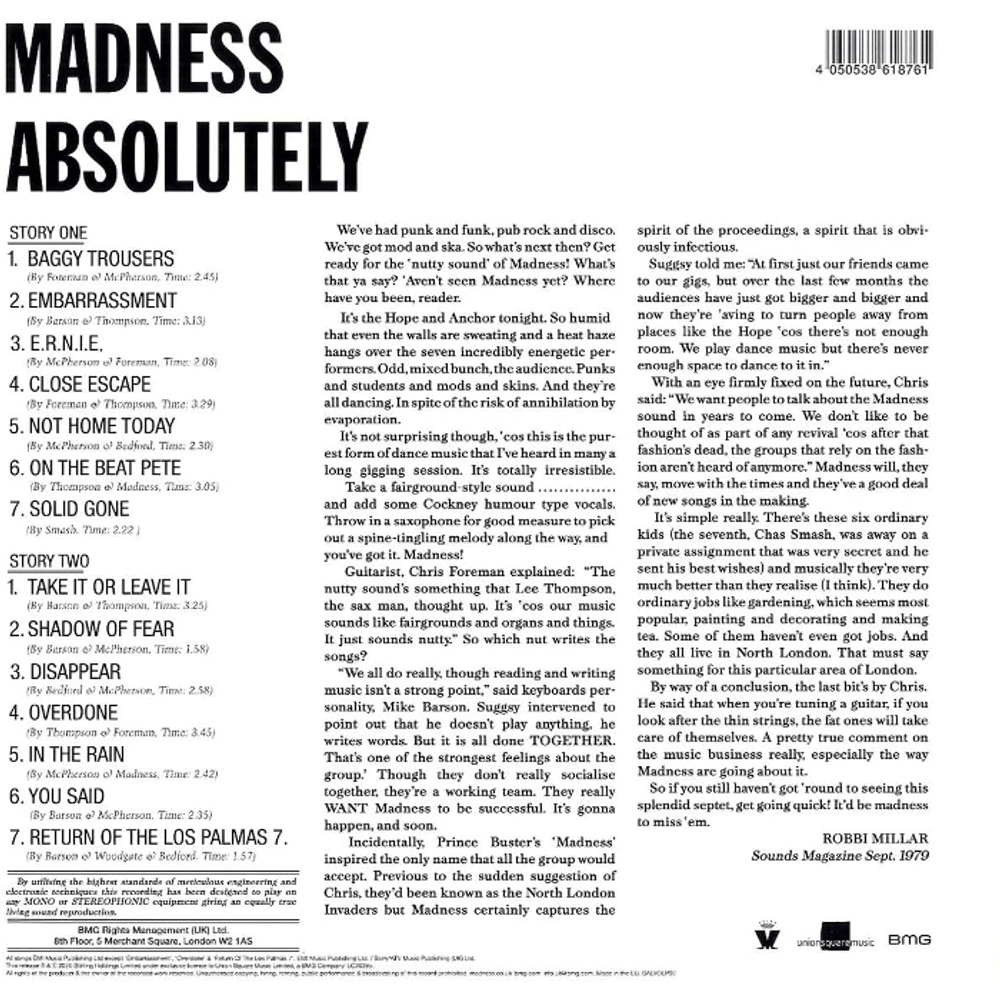 Madness / Absolutely (40th Anniversary Edition) (LP)