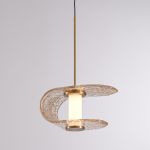 Подвесной светильник MD24020901-1A gold/cognac