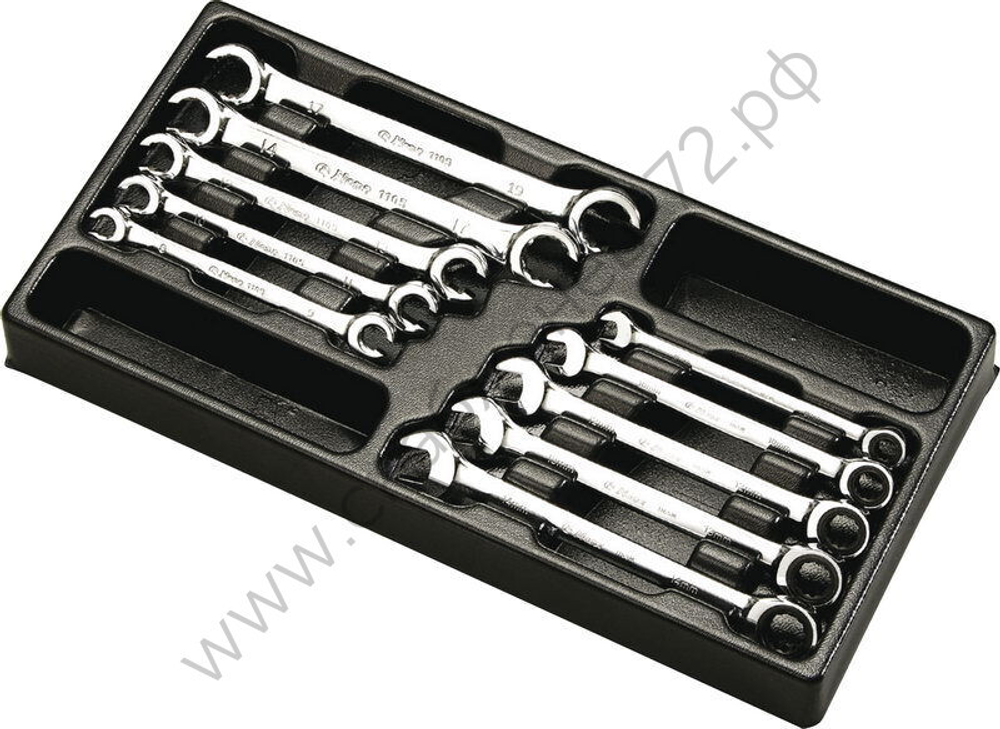 Набор ключей разрезных, комбинированных Hans в ложементе, TT-30