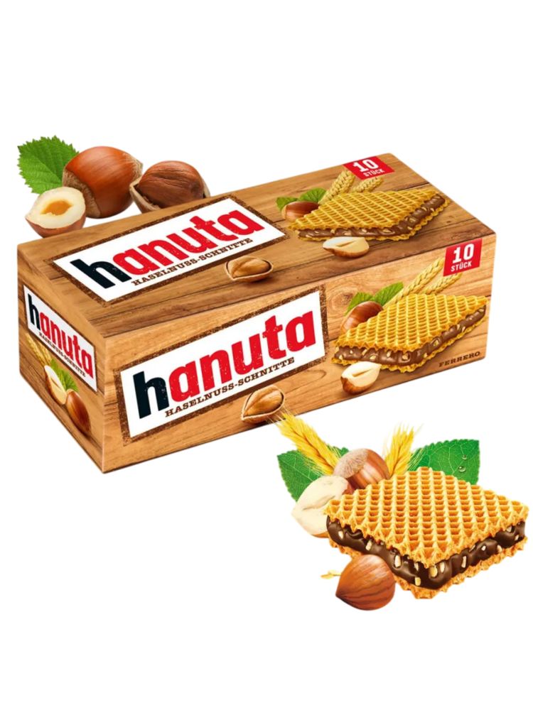 Вафли Ferrero Hanuta с шоколадно-ореховой начинкой 220 г x 2 шт