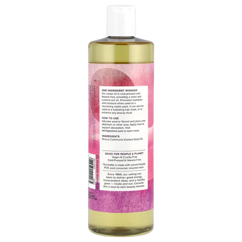Heritage Store, касторовое масло из клещевины, 480 мл (16 жидк. унций)