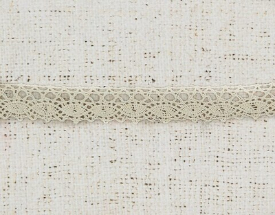 Кружево хлопковое/Тесьма вязаная, рис. 01.18.146, ш. 2 см, кремовый