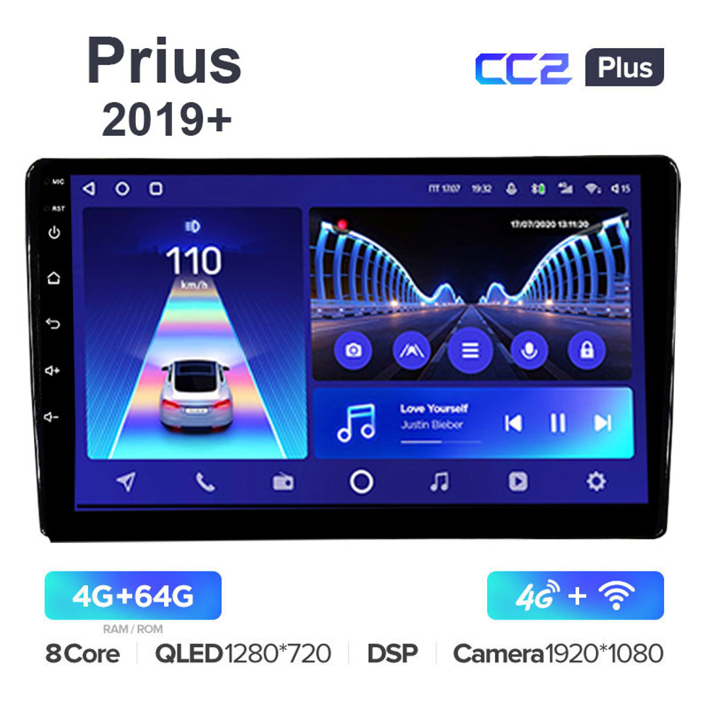 Teyes CC2 Plus 9"для Toyota Prius 2019+