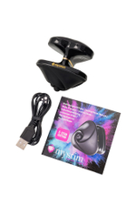 Вибратор Mystim Heart ́s Desire с электростимуляцией, силикон, черный, 6,7 см