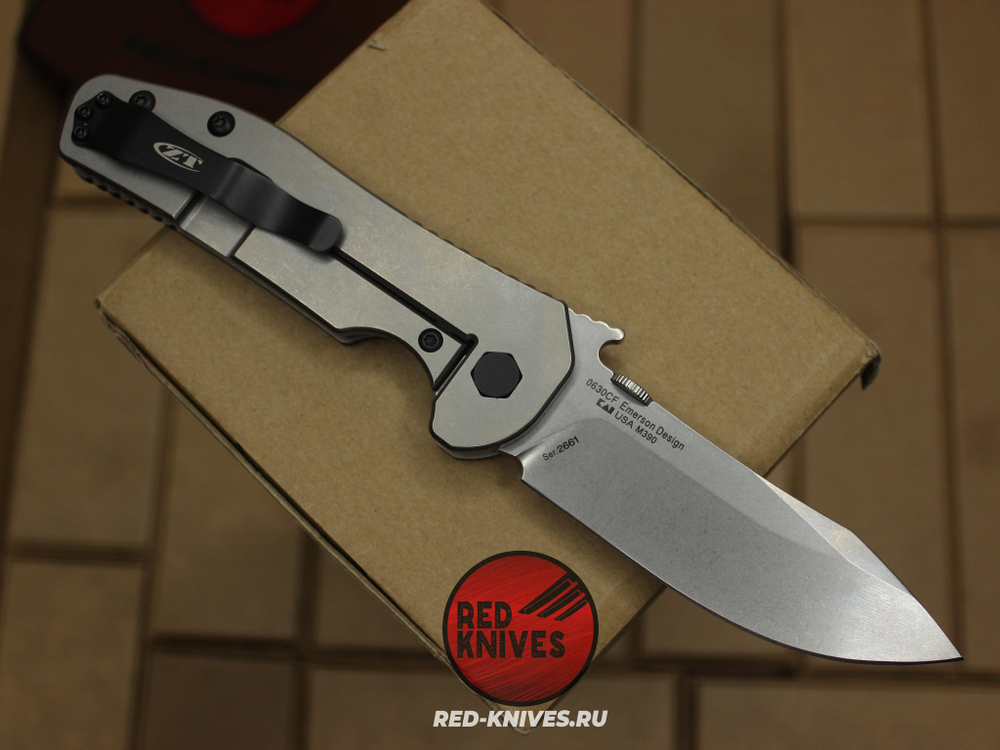 Нож Zero Tolerance 0630 Emerson A+++ - рукоять чистый карбон + титан