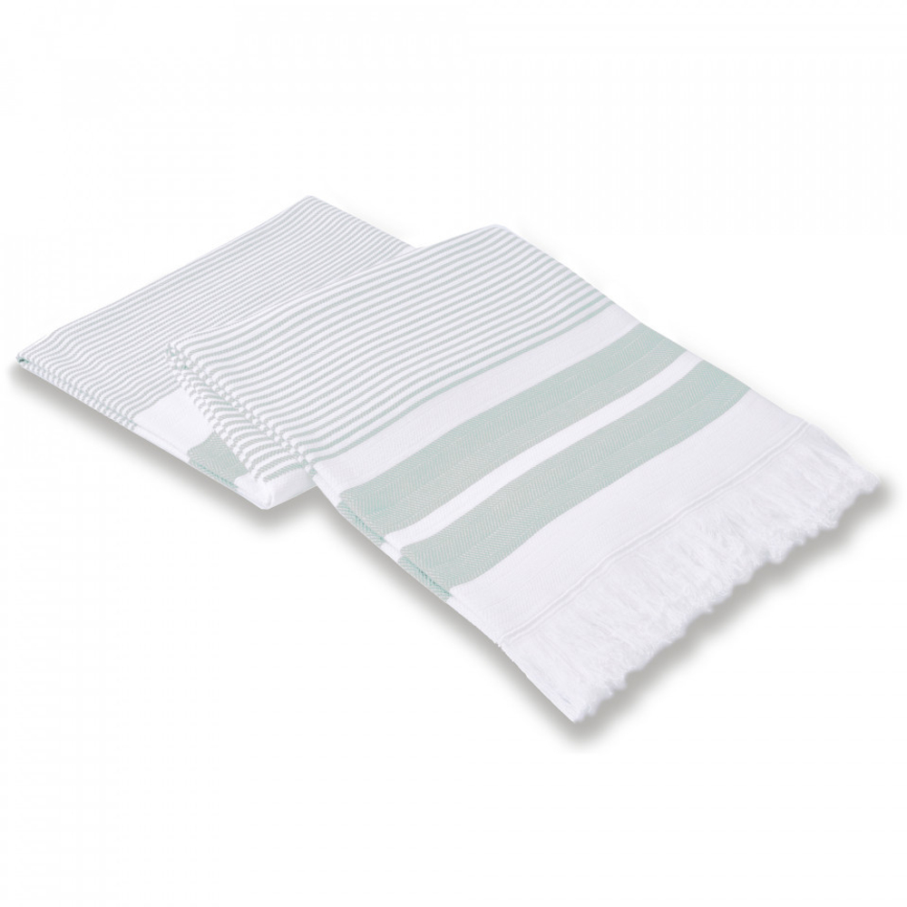 Пештемаль 100x180 L'appartement Kelsie white/seafoam белый/морская пена