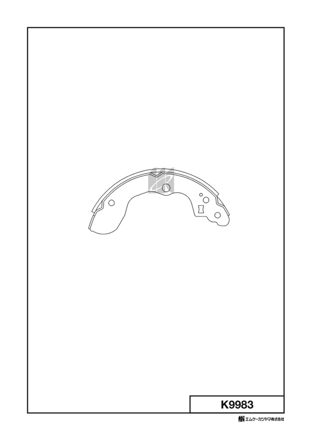 Барабанные тормозные колодки KASHIYAMA K9983