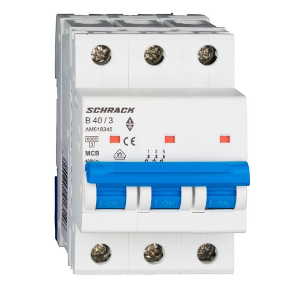 Автоматический выключатель Schrack Technik 3P B 40A 6kA Amparo AM618340--