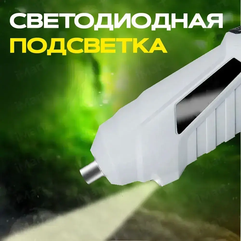 Отвертка электрическая аккумуляторная с набором бит 47 штук. Шуруповерт аккумуляторный. Электроотвертка. Серый