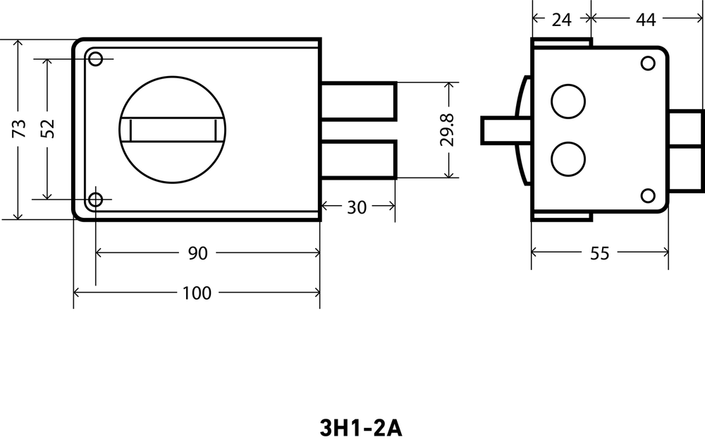 Замок накладной ЗН1-2А АЛЛЮР