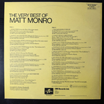 Matt Monro ‎– The Very Best Of Matt Monro (Англия 1974г.) Promo