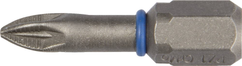 Биты ЗУБР ″ЭКСПЕРТ″ торсионные кованые, обточенные, хромомолибденовая сталь, тип хвостовика C 1/4″, PZ1, 25мм, 2шт