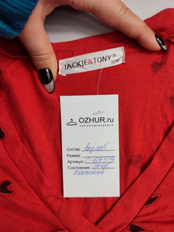 Футболка Jackie&Tony с сердечками 44-46 размер