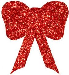 Бантик из пенофлекса с блестками 150 мм., красный, ПромЕлка (Б1-150RED)