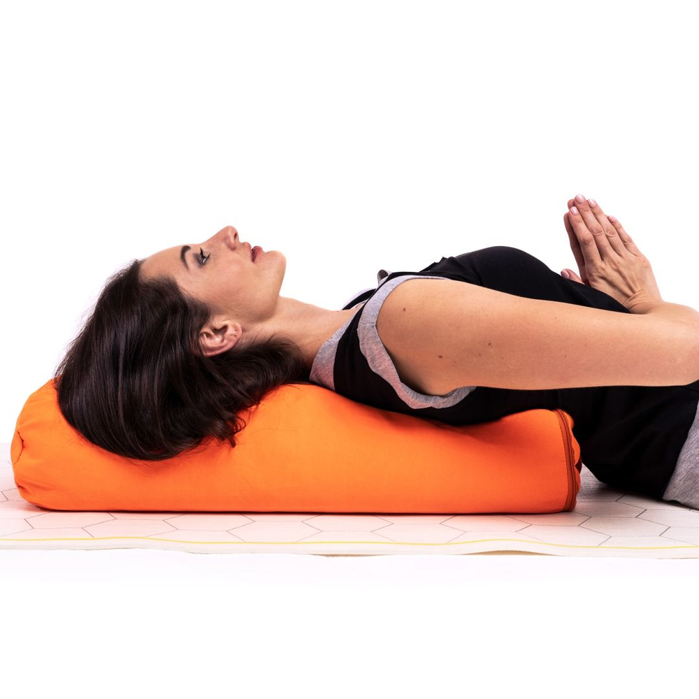 Болстер для йоги прямоугольный из гречихи 60 см