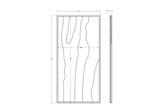 KFG207 Зеркало напольное с рисунком 90*4*180см