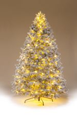 Заснеженная елка с Гирляндой встроенной «Королева леса» (Литая хвоя) 3 м