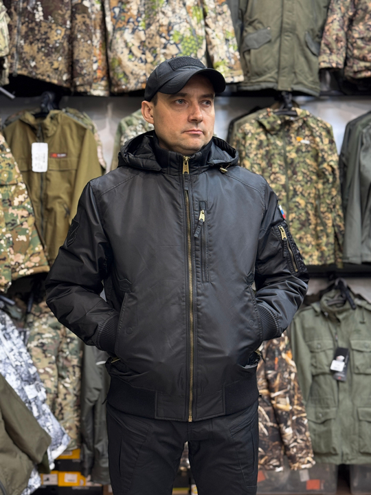 Куртка бомбер Corbona Деми Черный