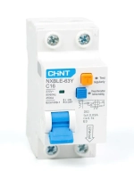 Дифференциальный автомат CHINT NXBLE-63Y 1P+N 16А 30мА электронный тип AС х-ка C 6кА