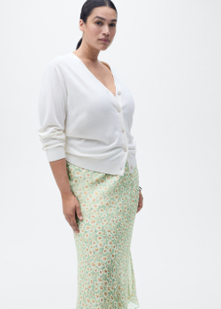 Длинная расклешенная юбка с цветами