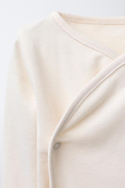 ZARA ОДНОТОННЫЙ КОМПЛЕКТ ИЗ БОДИ И ПОЛЗУНКОВ, ЭКРЮ