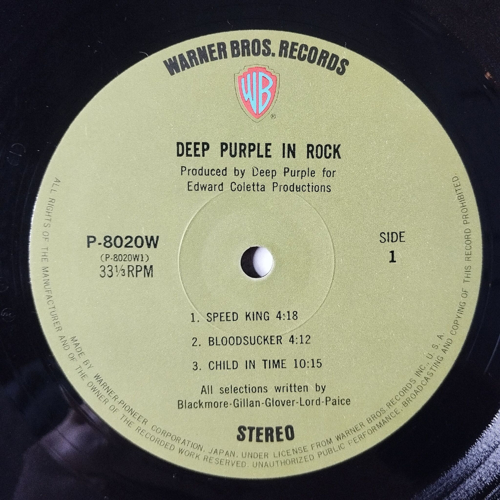 Винтажная виниловая пластинка LP Deep Purple In Rock (Japan 1971) (Obi) 1 press