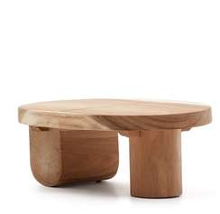 Журнальный столик Mosi из массива мунгура Ø90x60 см