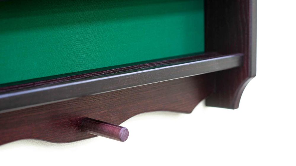 Полка для шаров навесная из массива ясеня (цвет махагон)