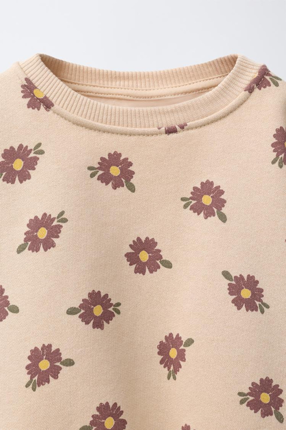 ZARA КОМПЛЕКТ: ТОЛСТОВКА И ЛЕГИНСЫ В РУБЧИК С ПРИНТОМ, ОХРА