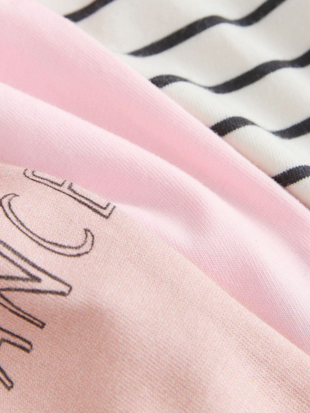 Футболка для девочки Next E65-393, 3 шт., Розовый, Белый