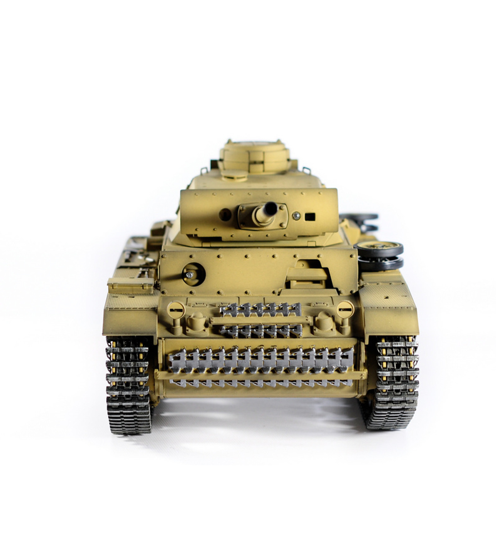 Р/У танк Taigen 1/16 Panzerkampfwagen III (Германия) дым, свет V3 2.4G RTR пустыня