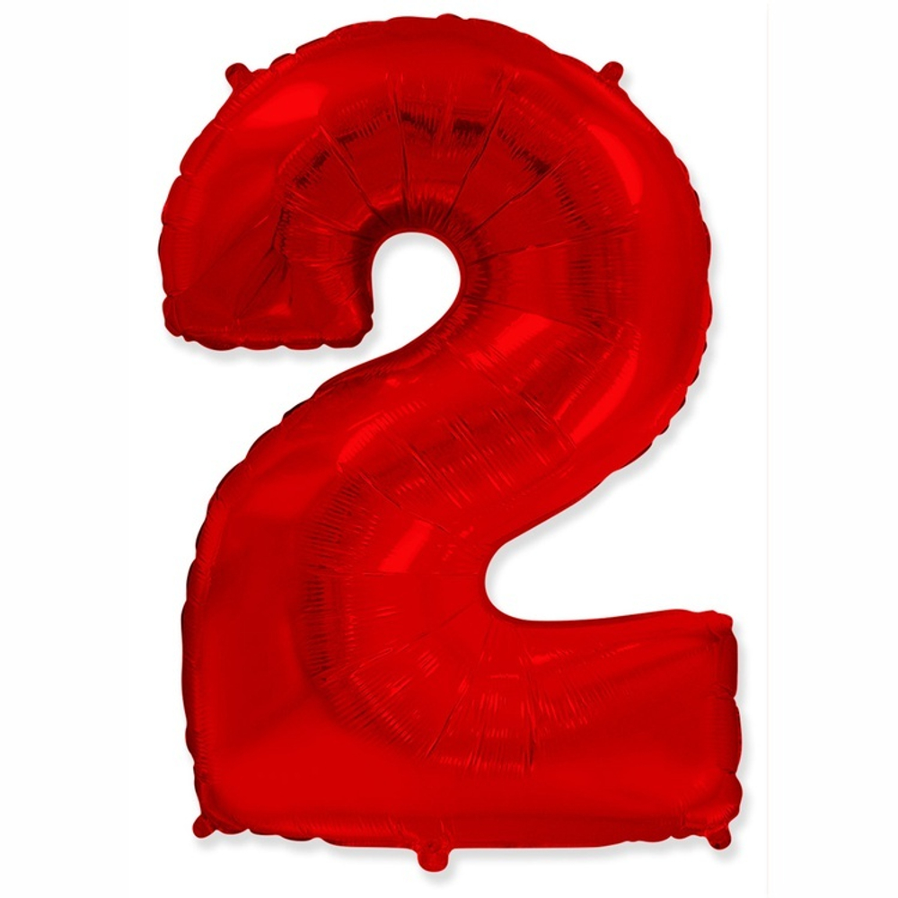 Ф ЦИФРА 2  40" Red Красный